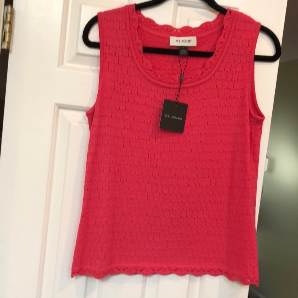 COPY - Hot Pink St John tank top.  72% Wool and 28% Rayon.